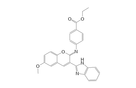 ethyl 4-{[(2Z)-3-(1H-benzimidazol-2-yl)-6-methoxy-2H-chromen-2-ylidene]amino}benzoate