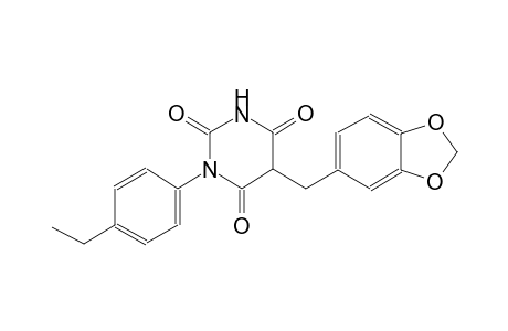 5-(1,3-benzodioxol-5-ylmethyl)-1-(4-ethylphenyl)-2,4,6(1H,3H,5H)-pyrimidinetrione