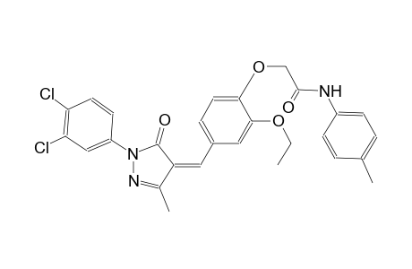 2-(4-{(Z)-[1-(3,4-dichlorophenyl)-3-methyl-5-oxo-1,5-dihydro-4H-pyrazol-4-ylidene]methyl}-2-ethoxyphenoxy)-N-(4-methylphenyl)acetamide
