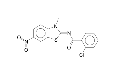 2-Chloro-N-((2Z)-3-methyl-6-nitro-1,3-benzothiazol-2(3H)-ylidene)benzamide