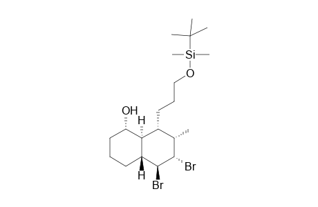 (1'S,2'S,3'S,4'S,4a'R,8'S,8a'S)-3-(3',4'-Dibromo-8'-hydroxy-2'-methyldecahydro-1'-naphthayl)propyl 1'-tert-butyldimethylsilyl ether