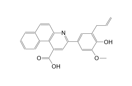 benzo[f]quinoline-1-carboxylic acid, 3-[4-hydroxy-3-methoxy-5-(2-propenyl)phenyl]-