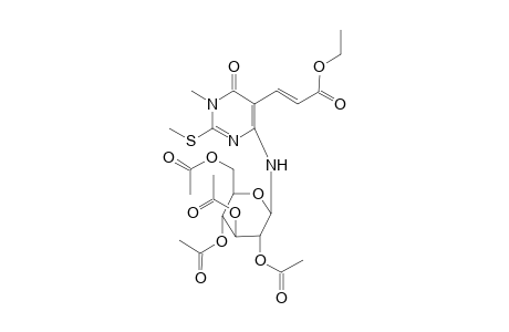 1,6-Dihydro-5-[2"-(ethoxycarbonyl)viny]-2-(methylthio)-1-methyl-4-{[2',3',4',6'-tetrakis( O-acetyl)-.beta.-D-xylopyranosyl]amino}-6-oxopyrimidine