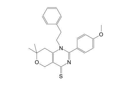 4H-pyrano[4,3-d]pyrimidine-4-thione, 1,5,7,8-tetrahydro-2-(4-methoxyphenyl)-7,7-dimethyl-1-(2-phenylethyl)-