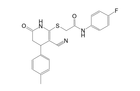 acetamide, 2-[[3-cyano-1,4,5,6-tetrahydro-4-(4-methylphenyl)-6-oxo-2-pyridinyl]thio]-N-(4-fluorophenyl)-