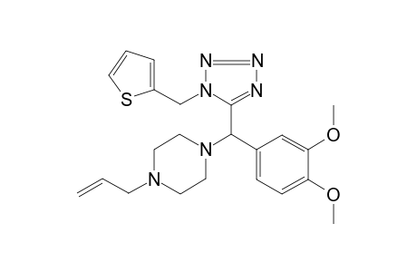 1-Allyl-4-[(3,4-dimethoxy-phenyl)-(1-thiophen-2-ylmethyl-1H-tetrazol-5-yl)-methyl]-piperazine