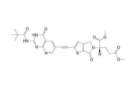 (2S)-2-[2-[2-[2-[(2,2-dimethyl-1-oxopropyl)amino]-4-oxo-1H-pyrido[2,3-d]pyrimidin-6-yl]ethynyl]-6-oxo-4H-thieno[2,3-c]pyrrol-5-yl]pentanedioic acid dimethyl ester