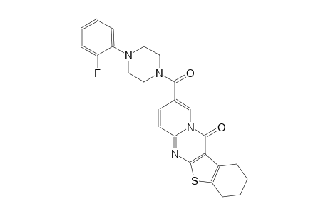 9-{[4-(2-fluorophenyl)-1-piperazinyl]carbonyl}-1,2,3,4-tetrahydro-12H-[1]benzothieno[2,3-d]pyrido[1,2-a]pyrimidin-12-one