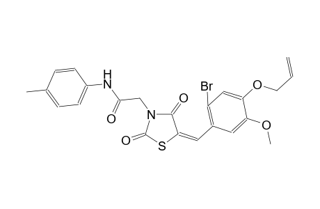 2-{(5E)-5-[4-(allyloxy)-2-bromo-5-methoxybenzylidene]-2,4-dioxo-1,3-thiazolidin-3-yl}-N-(4-methylphenyl)acetamide