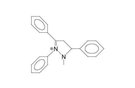 1-Methyl-2,3,5-triphenyl-2-pyrazolinium cation