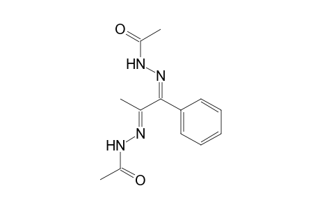 N-[(E)-[(1Z)-1-(acetylhydrazinylidene)-1-phenylpropan-2-ylidene]amino]acetamide