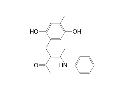 (Z)-3-[(2,5-Dihydroxy-4-methyl-phenyl)-methyl]-4-[N-(4-methyl-phenyl)-amino]-pent-3-en-2-one