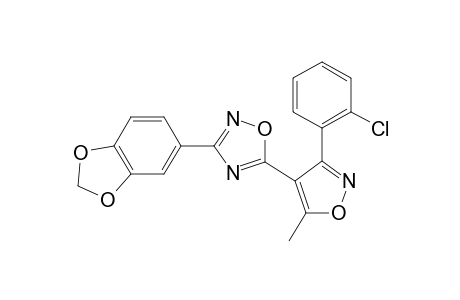 1,2,4-Oxadiazole, 3-(1,3-benzodioxol-5-yl)-5-[3-(2-chlorophenyl)-5-methyl-4-isoxazolyl]-
