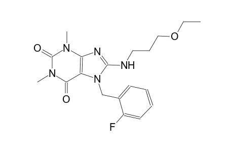 8-[(3-ethoxypropyl)amino]-7-(2-fluorobenzyl)-1,3-dimethyl-3,7-dihydro-1H-purine-2,6-dione