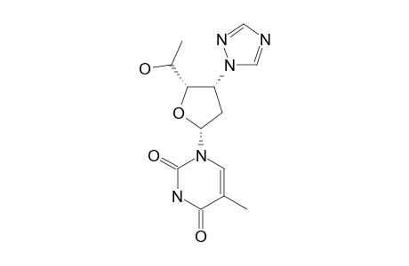 1-[3-(1,2,4-TRIAZOL-1-YL)-2,3,6-TRIDEOXY-BETA-L-ARABINO-HEXOFURANOSYL)-THYMIDINE