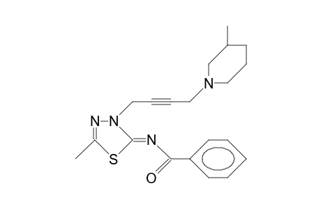 N-(5-Methyl-3-[4-(3-methyl-piperidino)-2-butynyl]-1,3,4-thiadiazol-2(3H)-ylidene)-benzamide
