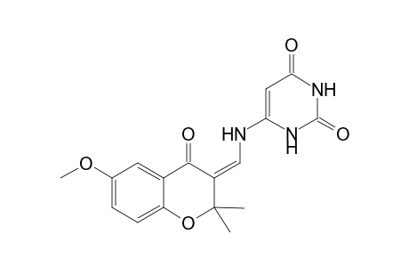 6-((6-Methoxy-2,2-dimethyl-4-oxochroman-3-ylidene)methylamino)pyrimidine-2,4(1H,3H)-dione