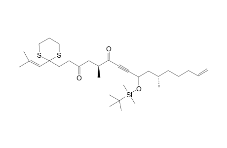 (5S,11S)-9-(tert-Butyldimethylsilyloxy)-5,11-dimethyl-1-(2-(2-methylprop-1-enyl)-1,3-dithian-2- yl)hexadec-15-en-7-yne-3,6-dione