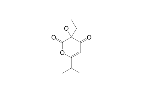 GERMICIDIN-E;3-ETHYL-3-HYDROXY-6-ISOPROPYL-2H-PYRAN-2,4(3H)-DIONE