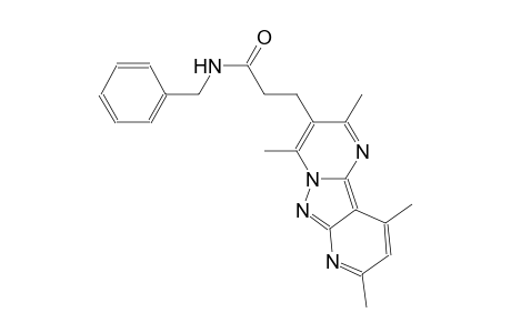 pyrido[2',3':3,4]pyrazolo[1,5-a]pyrimidine-3-propanamide, 2,4,8,10-tetramethyl-N-(phenylmethyl)-