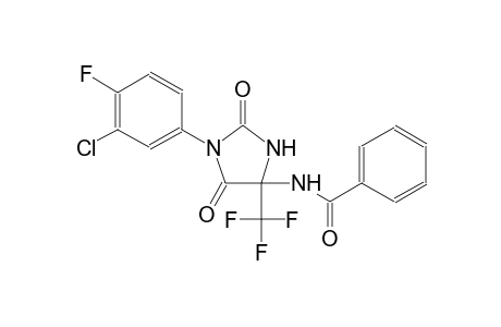 N-[1-(3-chloranyl-4-fluoranyl-phenyl)-2,5-bis(oxidanylidene)-4-(trifluoromethyl)imidazolidin-4-yl]benzamide
