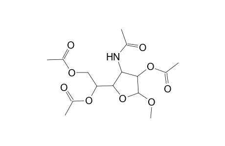 Methyl 2,5,6-tri-O-acetyl-3-(acetylamino)-3-deoxyhexofuranoside