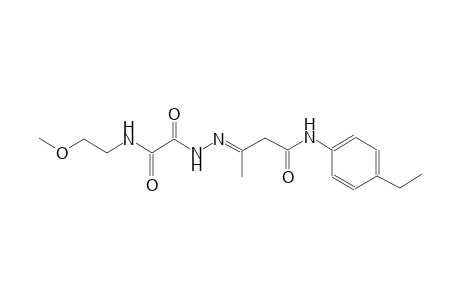 (3E)-N-(4-ethylphenyl)-3-{[[(2-methoxyethyl)amino](oxo)acetyl]hydrazono}butanamide