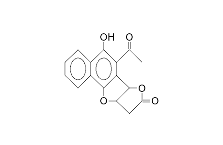 cis-6-Acetyl-6b,9a-dihydro-5-hydroxy-furo(3,2-B)naphtho(2,1-D)furan-8(9H)-one