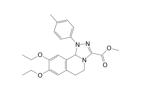 Methyl 8,9-diethoxy-1,5,6,10b-tetrahydro-1-(p-tolyl)-(1,2,4)-triazolo[3,4-a]isoquinoline-3-carboxylate