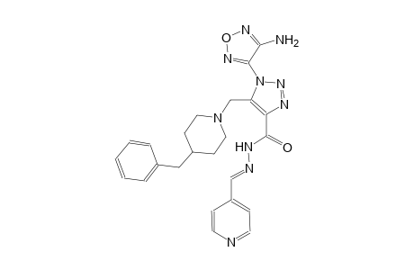 1-(4-amino-1,2,5-oxadiazol-3-yl)-5-[(4-benzyl-1-piperidinyl)methyl]-N'-[(E)-4-pyridinylmethylidene]-1H-1,2,3-triazole-4-carbohydrazide