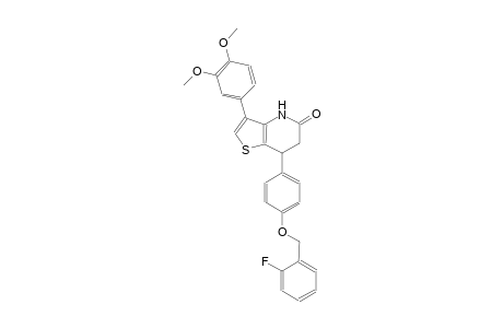 thieno[3,2-b]pyridin-5(4H)-one, 3-(3,4-dimethoxyphenyl)-7-[4-[(2-fluorophenyl)methoxy]phenyl]-6,7-dihydro-
