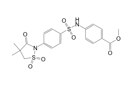 benzoic acid, 4-[[[4-(4,4-dimethyl-1,1-dioxido-3-oxo-2-isothiazolidinyl)phenyl]sulfonyl]amino]-, methyl ester