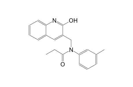 N-[(2-hydroxy-3-quinolinyl)methyl]-N-(3-methylphenyl)propanamide