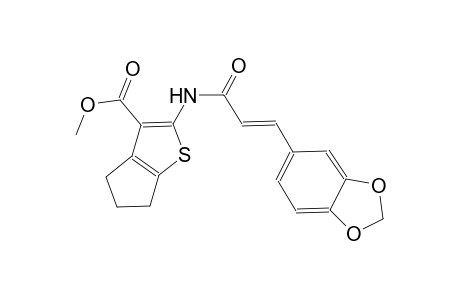 methyl 2-{[(2E)-3-(1,3-benzodioxol-5-yl)-2-propenoyl]amino}-5,6-dihydro-4H-cyclopenta[b]thiophene-3-carboxylate