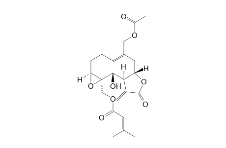 1(10)E-(3S,4R,5R,7S,8S)-14-Acetyloxy-3,4-epoxy-5-hydroxy-15-senecioyloxygermacra-1(10),11(13)-dien-8,12-olide