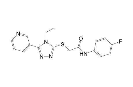 2-{[4-ethyl-5-(3-pyridinyl)-4H-1,2,4-triazol-3-yl]sulfanyl}-N-(4-fluorophenyl)acetamide