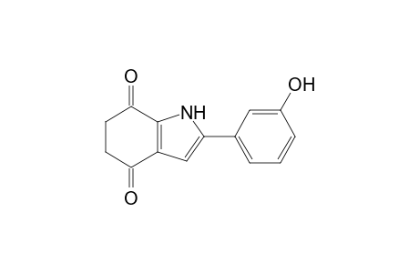 2-(3-hydroxyphenyl)-5,6-dihydro-1H-indole-4,7-dione
