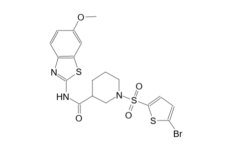 1-[(5-bromo-2-thienyl)sulfonyl]-N-(6-methoxy-1,3-benzothiazol-2-yl)-3-piperidinecarboxamide