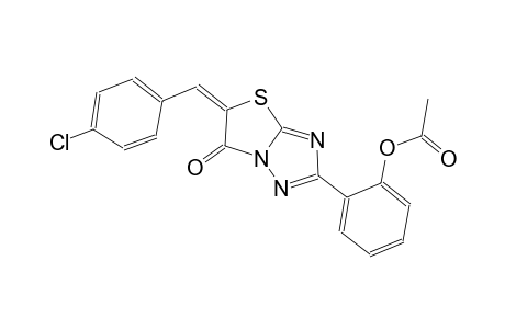thiazolo[3,2-b][1,2,4]triazol-6(5H)-one, 2-[2-(acetyloxy)phenyl]-5-[(4-chlorophenyl)methylene]-, (5E)-