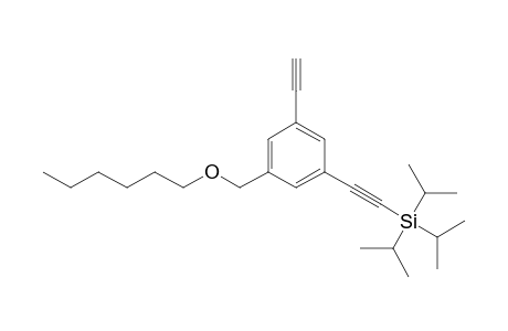 1-Ethynyl-3-hexyloxymethyl-5-triisopropylsilylethynylbenzene