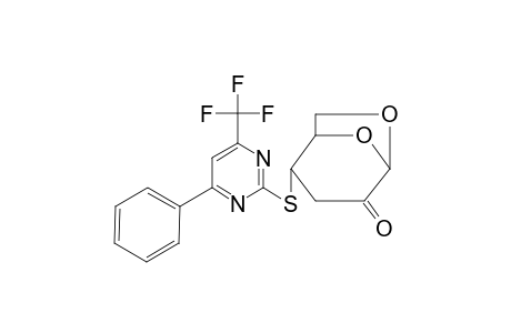 2-[[4-phenyl-6-(trifluoromethyl)-2-pyrimidinyl]thio]-6,8-dioxabicyclo[3.2.1]octan-4-one