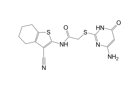 2-[(4-amino-6-oxo-1,6-dihydro-2-pyrimidinyl)sulfanyl]-N-(3-cyano-4,5,6,7-tetrahydro-1-benzothien-2-yl)acetamide