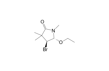 trans-4-Bromo-5-ethoxy-1,3,3-trimethylpyrrolidin-2-one