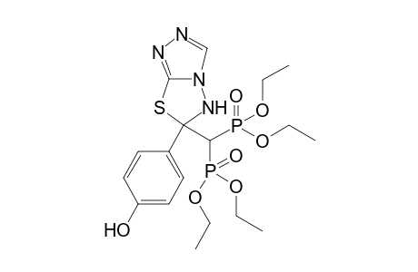 Tetraethyl (6-(4-hydroxyphenyl)-5,6-dihydro-[1,2,4]triazolo[3,4-b][1,3,4]thiadiazol-6-yl)-methylenediphosphonate