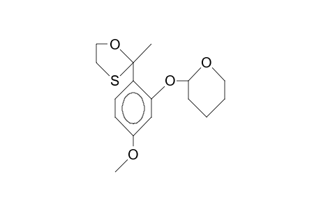 4'-Methoxy-2'-(tetrahydro-pyran-2-yl-oxy)-acetophenone ethylene hemithioketal