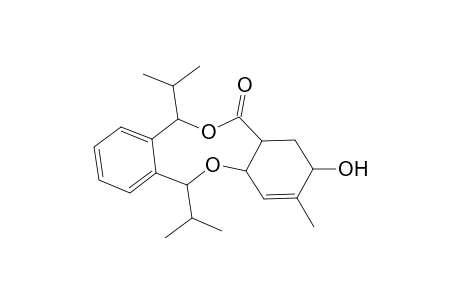 2-Hydroxy-3-methyl-6,11-diisopropyl-1,2,4a,13a-tetrahydro-5,12-dioxadibenzo[a,e]cyclononan-13-one