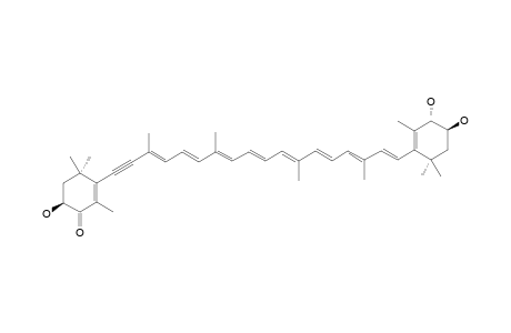 4-KETO-4'-HYDROXYDIATOXANTHIN;(3-S,3'-S,4'-S)-3,3,4'-TRIHYDROXY-7,8-DIDEHYDRO-BETA,BETA-CAROTEN-4-ONE