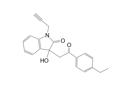 2H-indol-2-one, 3-[2-(4-ethylphenyl)-2-oxoethyl]-1,3-dihydro-3-hydroxy-1-(2-propynyl)-