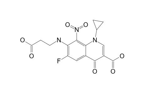 7-[(2-CARBOXYETHYL)-AMINO]-1-CYCLOPROPYL-6-FLUORO-8-NITRO-4-OXO-1,4-DIHYDRO-QUINOLINE-3-CARBOXYLIC-ACID