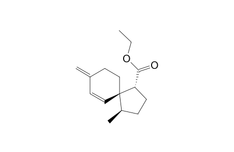Spiro[4.5]dec-6-ene-1-carboxylic acid, 4-methyl-8-methylene-, ethyl ester, (1.alpha.,4.beta.,5.beta.)-(.+-.)-
